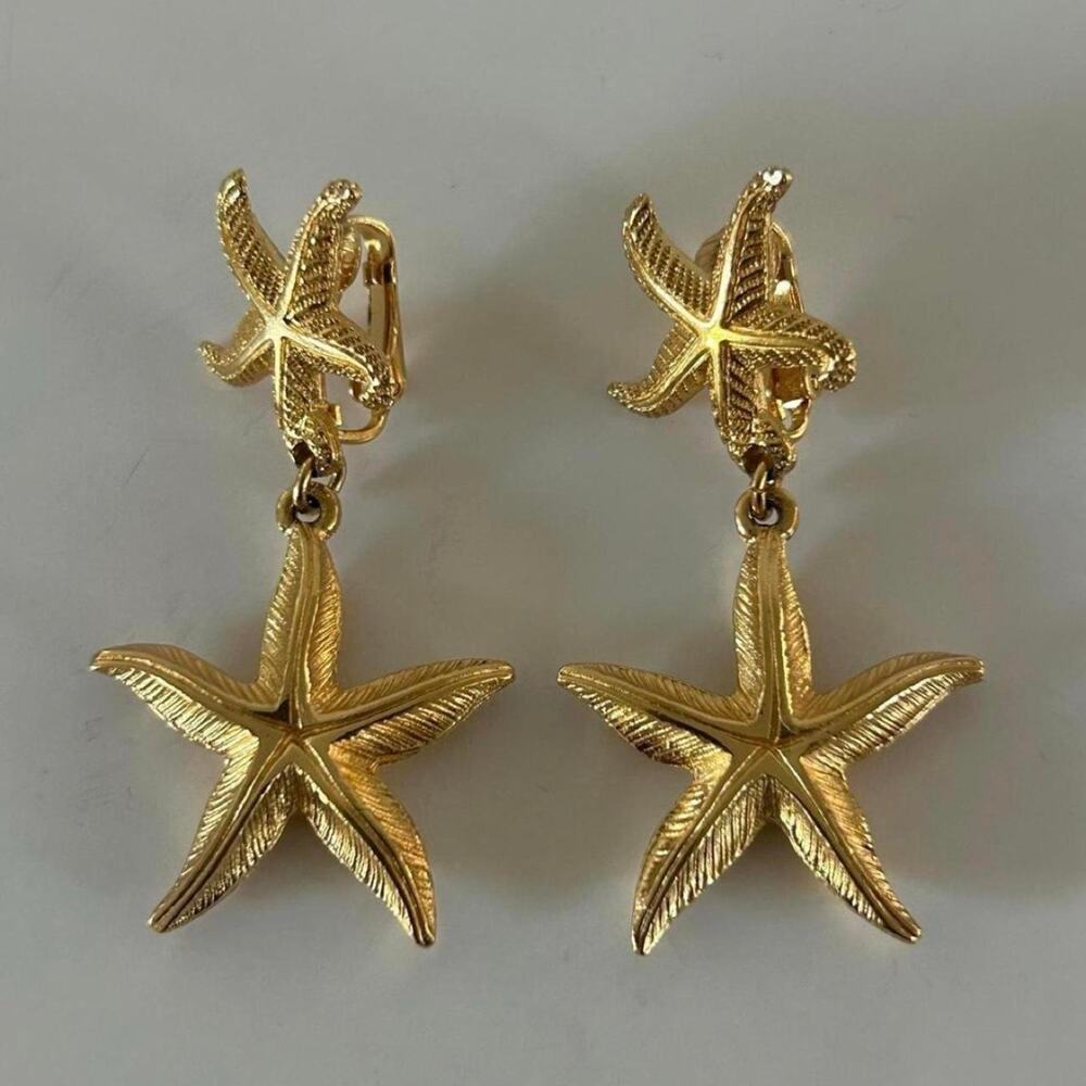 Authentic Vintage Christian Dior Gold Earrings